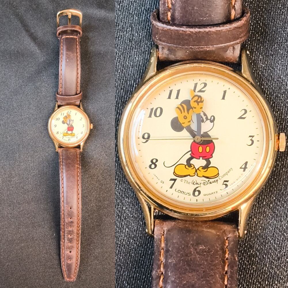Lorus Vintage Women's Mickey Mouse Watch Original Box & Manual-Used #W5508